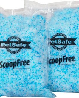 PetSafe ScoopFree Premium Crystal Non-Clumping Cat Litter – Fresh, Low-Tracking Odor Control – 2-Pack Refills, 4.5 lb per Pack (9 lb Total) – Original Blue, Lavender or Non-Scented
