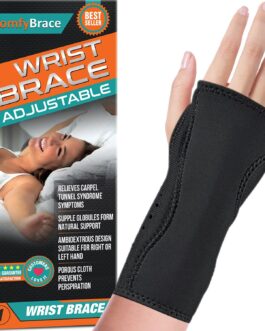 Night Wrist Sleep Support Brace – Fits Both Hands – Cushioned to Help With Carpal Tunnel and Relieve and Treat Wrist Pain ,Adjustable, Fitted-ComfyBrace