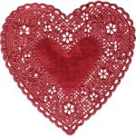 Hygloss Products Heart Doilies – 6 Inch Red Foil Doily for Crafts, Table Settings Made in USA, 18 Pack