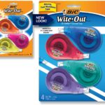 BIC Wite-Out Brand EZ Correct Correction Tape, White, Fast, Clean & Easy To Use, Tear-Resistant Tape, 4-Count