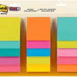 Post-it Super Sticky Notes, 3 in x 3 in, 15 Pads, 2x the Sticking Power, Miami and Rio de Janeiro Collection, Bright Neon Colors, Recyclable